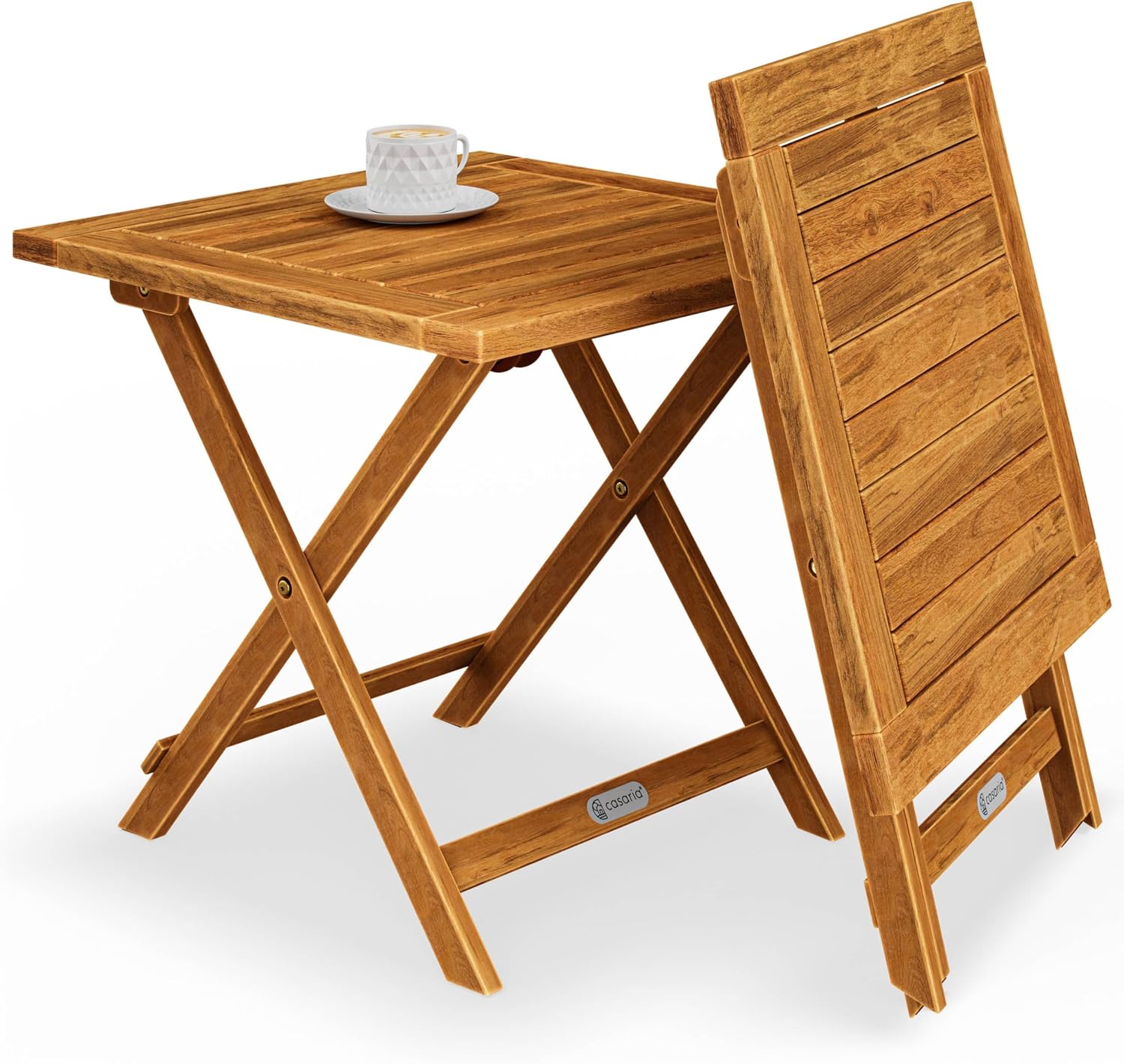 Casaria® Beistelltisch Holz Vollmontiert Klappbar 80kg Belastbar Balkon