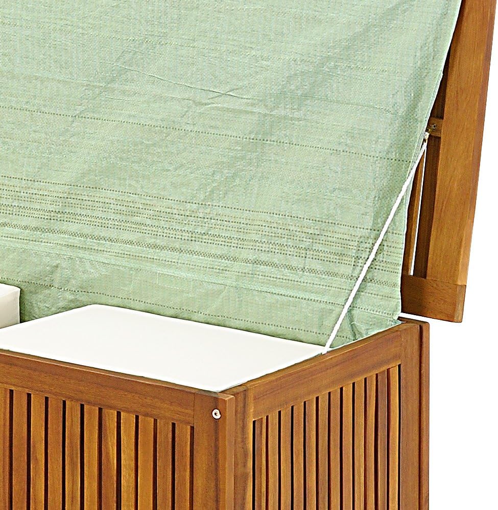 Casaria® Gartenbox Holz Akazie 205L Deckel 160kg Belastbarkeit Wetterfest Auflagenbox Aufbewahrungsbox Garten Balkon Wintergarten Sitztruhe 115x50cm — Ansicht 2