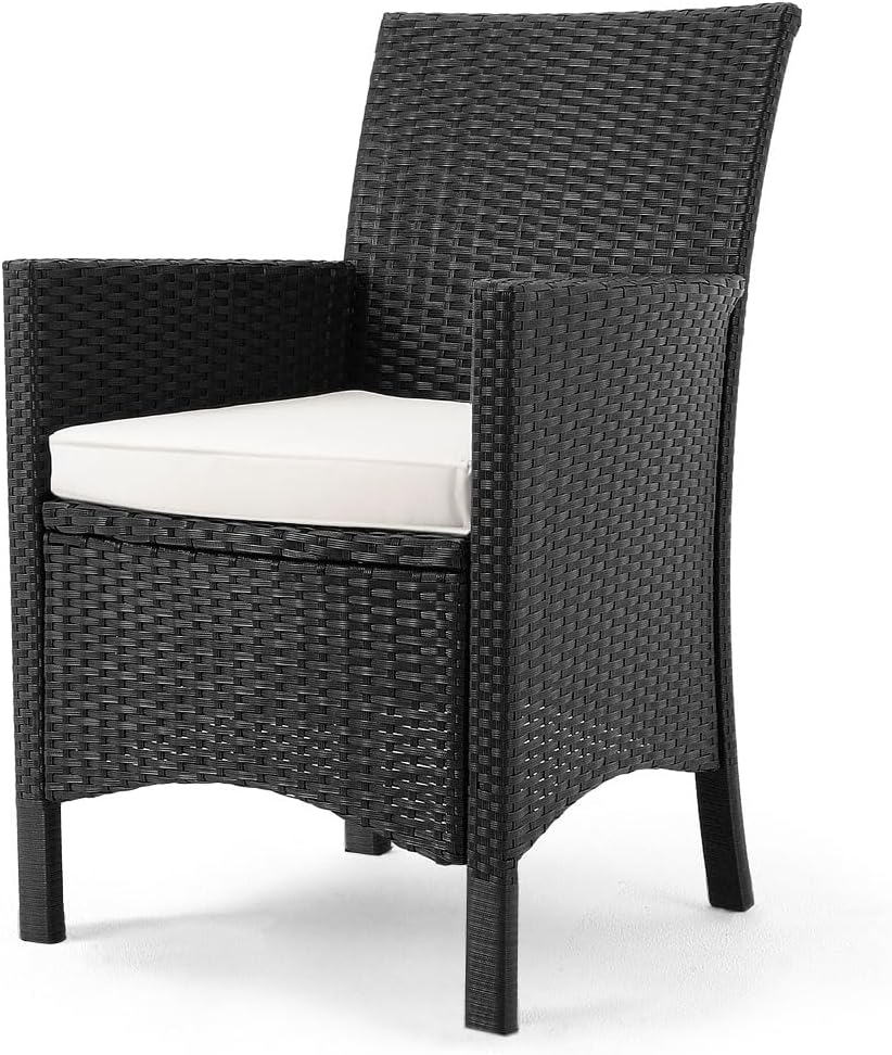 Casaria® Gartenmöbel Set 8 Stühle inkl. 7cm Auflagen extra Breit mit Tisch 190x90cm Outdoor Terrassenmöbel Wetterfest Polyrattan Akazie Holz Essgruppe Garten Balkon Lounge — Ansicht 5