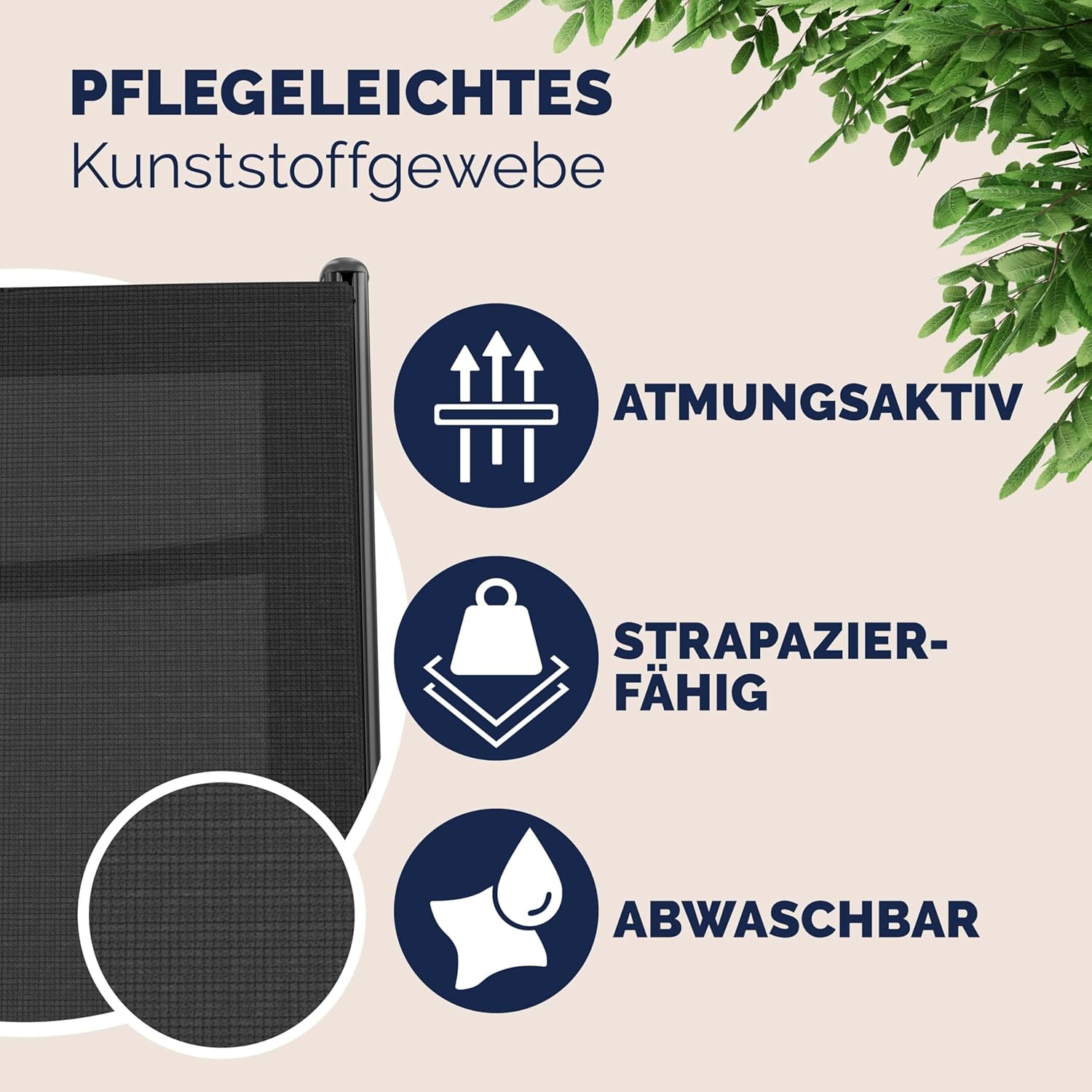 Casaria® Gartenstühle 2er Set Hochlehner Klappbar 8-Fach Verstellbar Camping Stuhl Aluminium Wetterfest Klappstuhl 120kg Belastbarkeit Garten Balkon — Ansicht 5