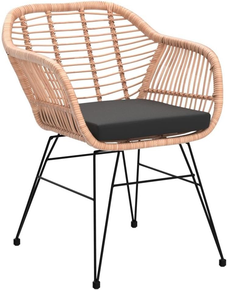 Casaria® Gartenstühle 2er Set Polyrattan inkl. Auflage Armlehne Metall Wetterfest Verstellbar Outdoor Modern Garten Terrasse Balkon Gartensessel Stuhl — Ansicht 5