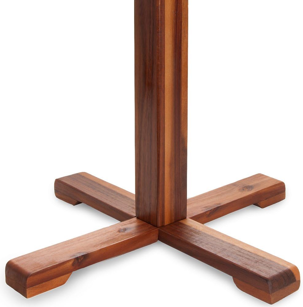 Casaria® Gartentisch Balkontisch Wetterfest Holz Rund ?70,5cm 80kg Belastbarkeit Balkon Garten Terrasse Tisch Terrassentisch Holztisch Akazie — Ansicht 5