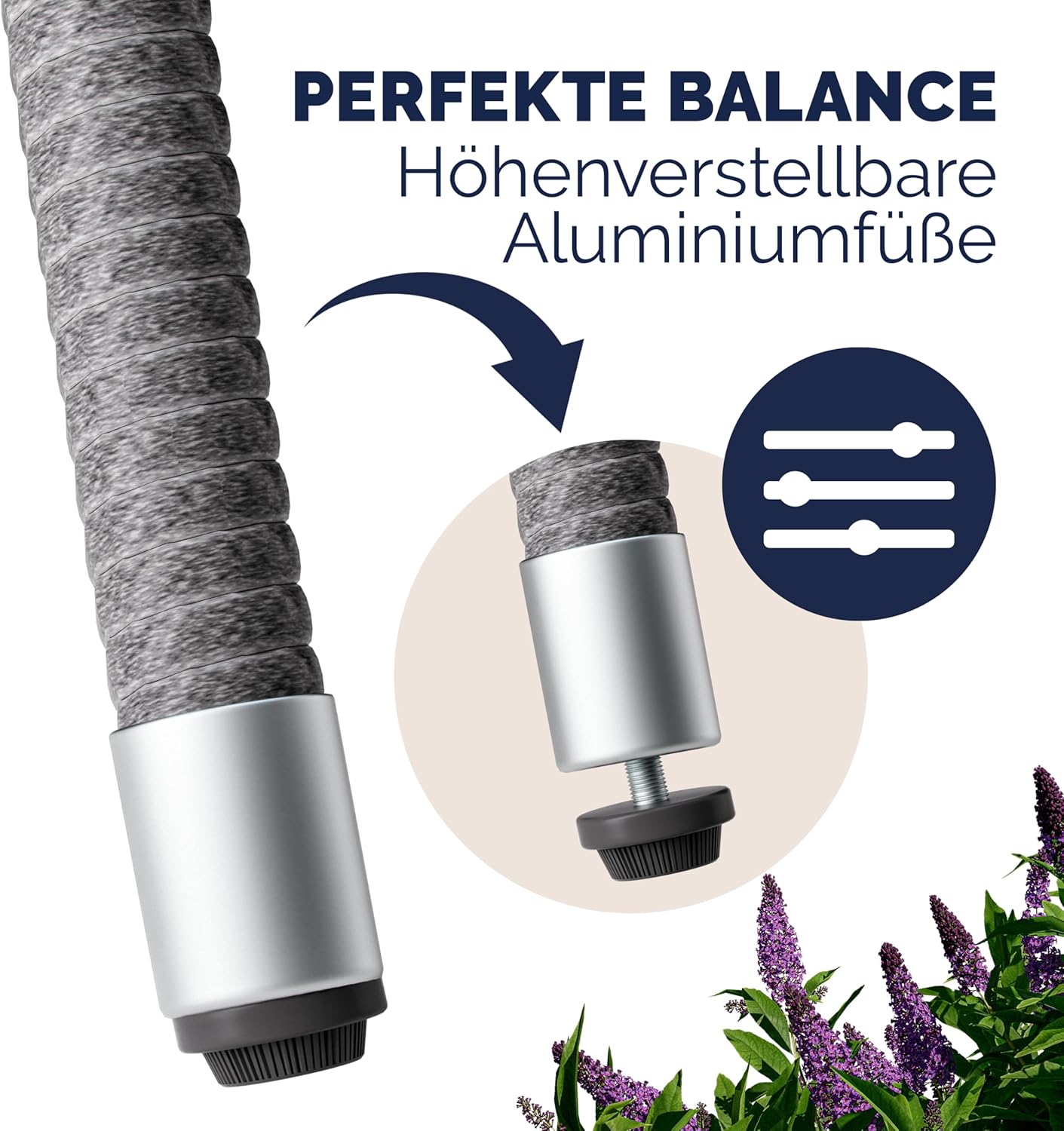 Casaria® Gartentisch Polyrattan Wetterfest Rund Klein 60cm Grau Glas Tischplatte 80kg Belastbar Outdoor Terrasse Balkon Bistro Tisch Beistelltisch — Ansicht 6