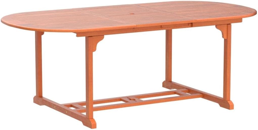 Casaria® Gartentisch Wetterfest FSC®-Zertifiziert Holz 200x100cm 160kg Belastbarkeit Schirmständer Balkon Garten Terrasse Tisch Klapptisch Balkontisch Eukalyptus — Ansicht 5