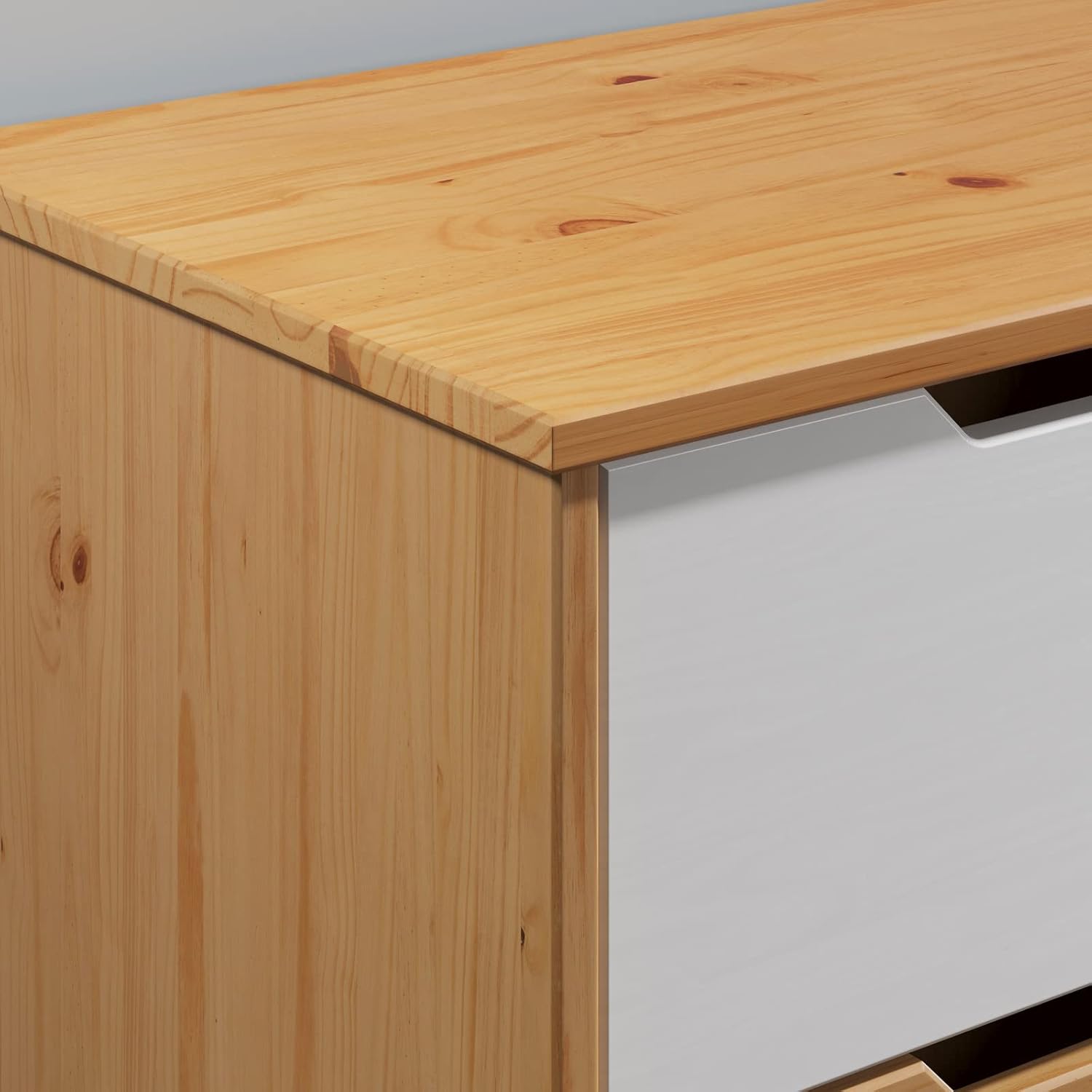 Casaria® Kommode 3 Schubladen 80x79x40 cm FSC®- Zertifiziert Kiefer Massiv Natur Holz Wohnzimmer Schlafzimmer Diele Möbel Sideboard Highboard Anrichte — Ansicht 6