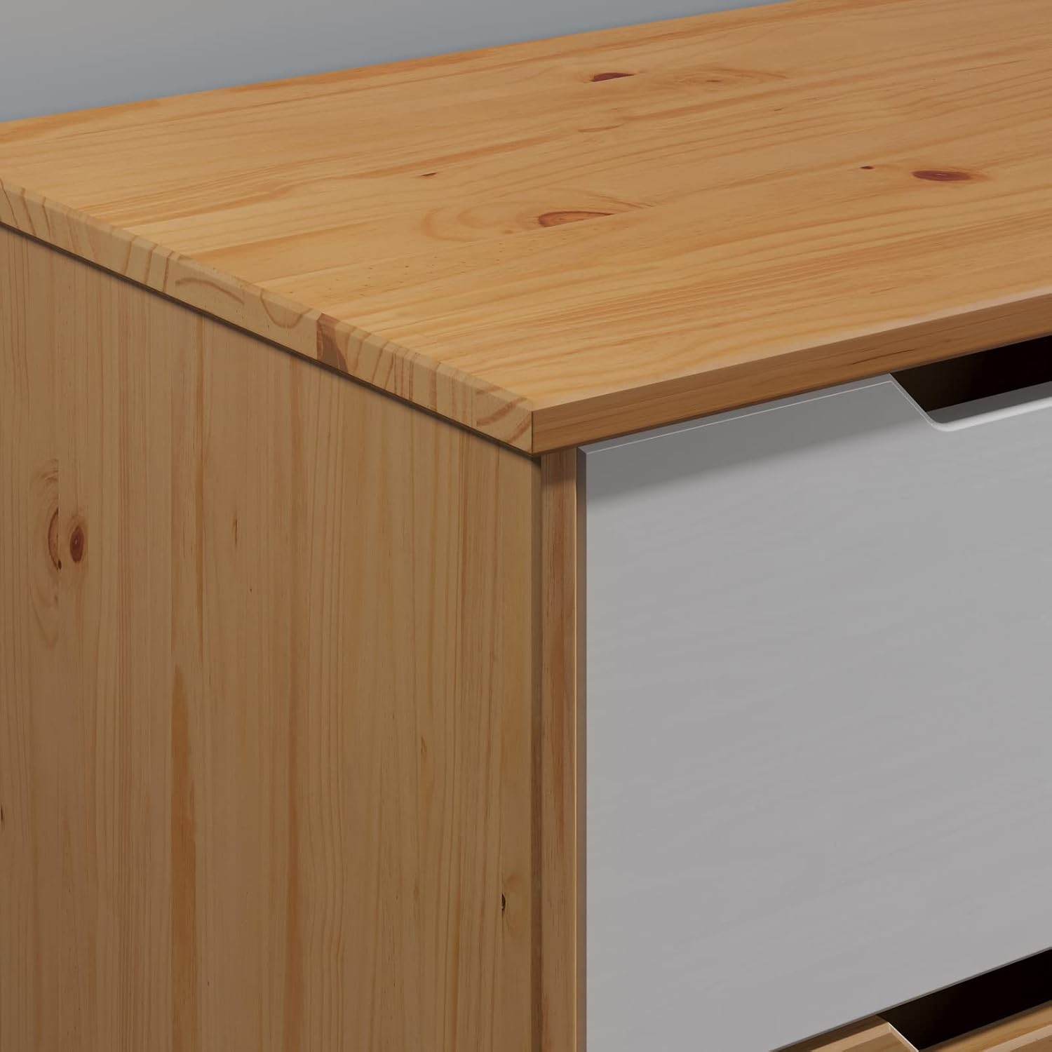 Casaria® Kommode mit 3 Schubladen Tür 96x40x79cm FSC®- Zertifiziert Kiefer Massiv Natur Holz Wohnzimmer Esszimmer Diele Möbel Sideboard Anrichte Schrank — Ansicht 4