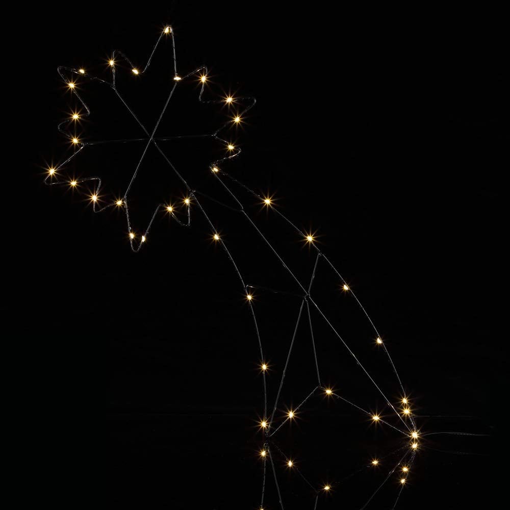 CASARIA® LED Weihnachtsstern Beleuchtet Innen & Außen Batterie Hängend Timer Sternschnuppe Weihnachten Fensterdeko Deko Weihnachtsbeleuchtung Dekostern