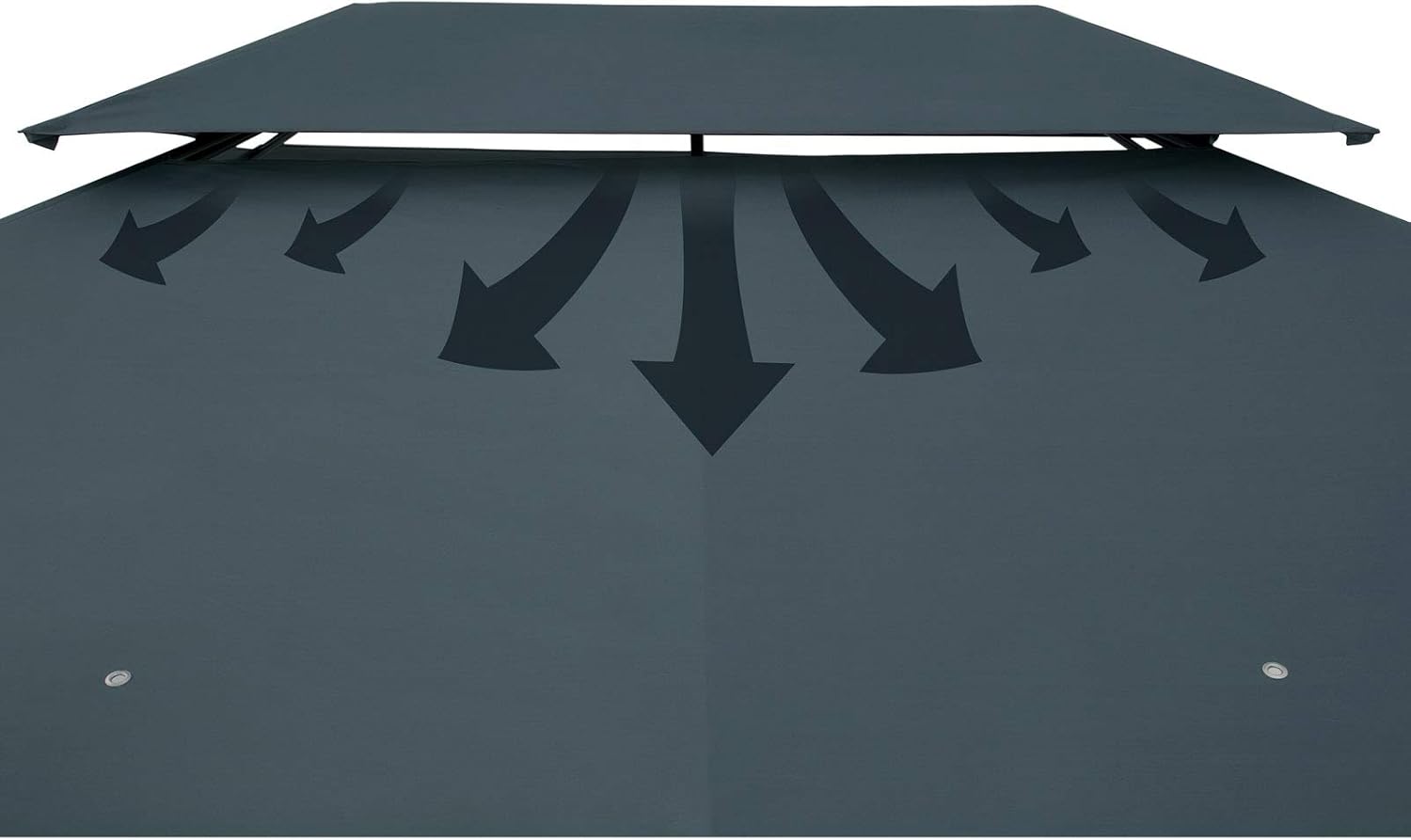 CASARIA® Pavillon Topas 3x4m Metall Wasserabweisend UV-Schutz 50+ mit Seitenteile Stabil Gartenpavillon Modern Anthrazit — Ansicht 4