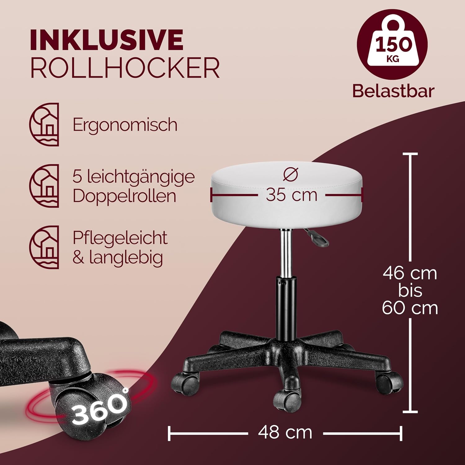 Casaria® Schminktisch mit Spiegel Weiß Schublade mit Beleuchtung Distanzsensor Kosmetiktisch mit Hocker Frisiertisch 110cm breit Make-Up-Tisch Holz — Ansicht 4
