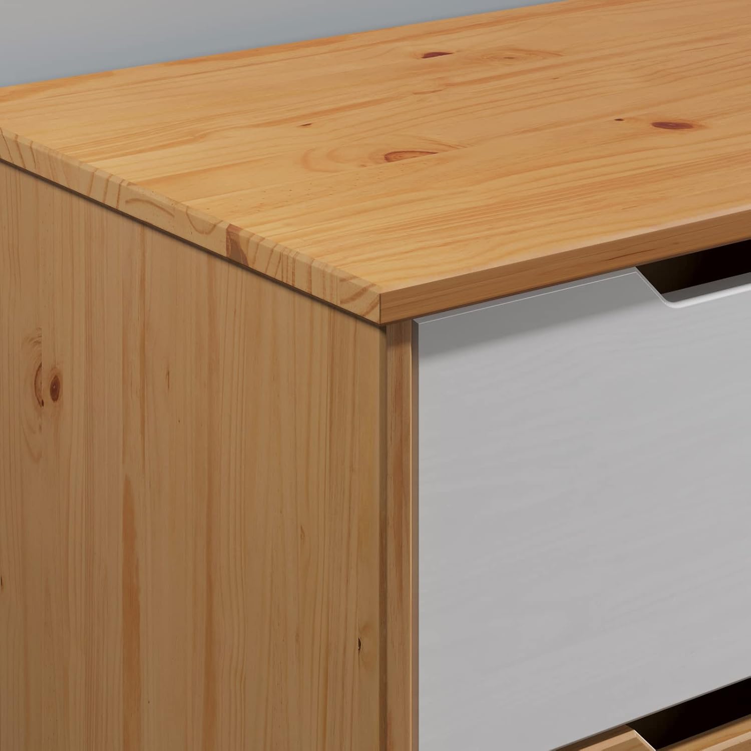 Casaria® Schuhschrank 101x80x33cm FSC®- Zertifiziert Schublade 2 Klappen Kiefer Natur Massiv Holz Flur Diele Möbel Schuhkipper Schuhkommode Weiß — Ansicht 4