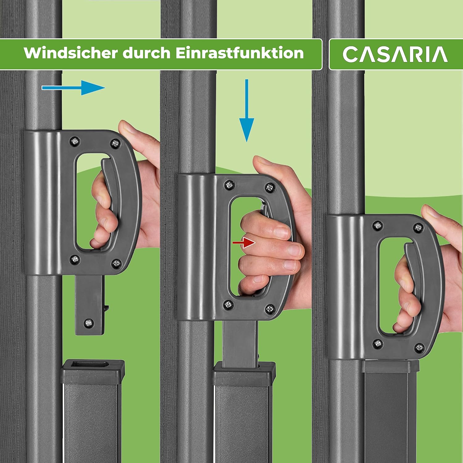 Casaria® Seitenmarkise Nosara 180x300cm Ausziehbar Blickdicht Sonnenschutz Markise Balkon Terrasse Garten Seitenrollo Sichtschutz Windschutz Anthrazit — Ansicht 3