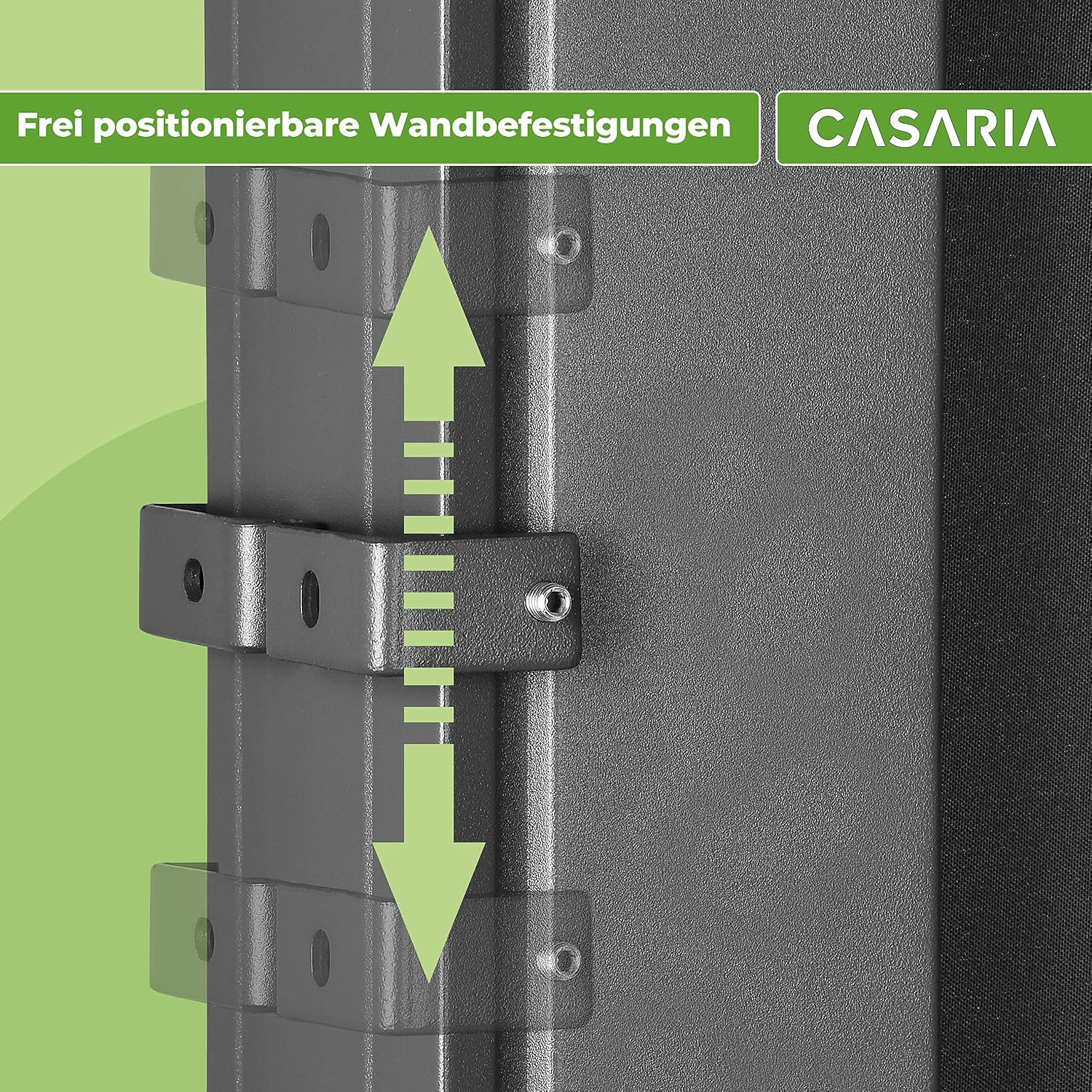 Casaria® Seitenmarkise Nosara 180x300cm Ausziehbar Blickdicht Sonnenschutz Markise Balkon Terrasse Garten Seitenrollo Sichtschutz Windschutz Anthrazit — Ansicht 4