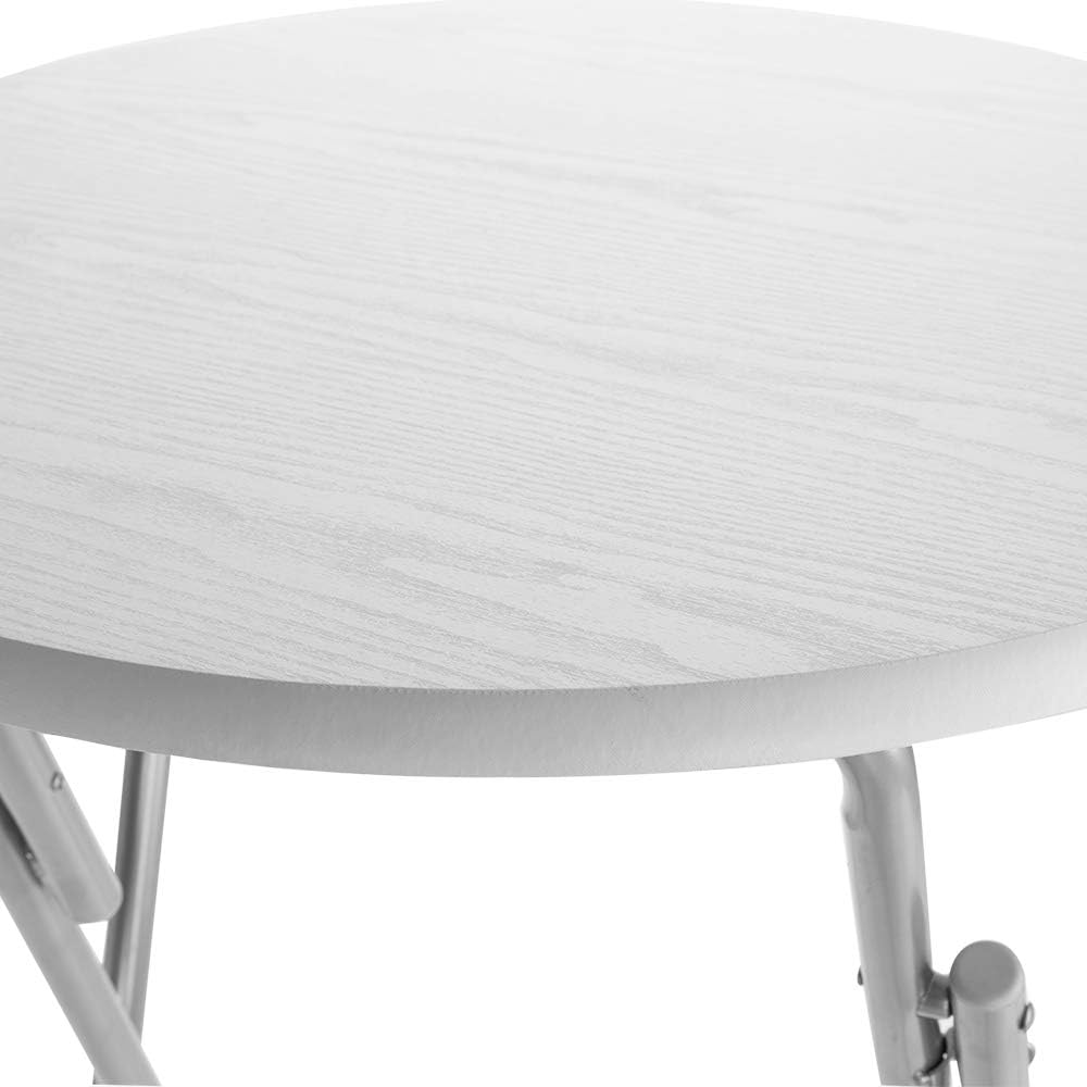 Casaria® Stehtisch 2er Set Klappbar Höhe 110cm Ø60cm Beistelltisch Klapptisch Bartisch Cocktail Holz Partytisch Rund Hochtisch Garten Gartentisch weiß — Ansicht 6